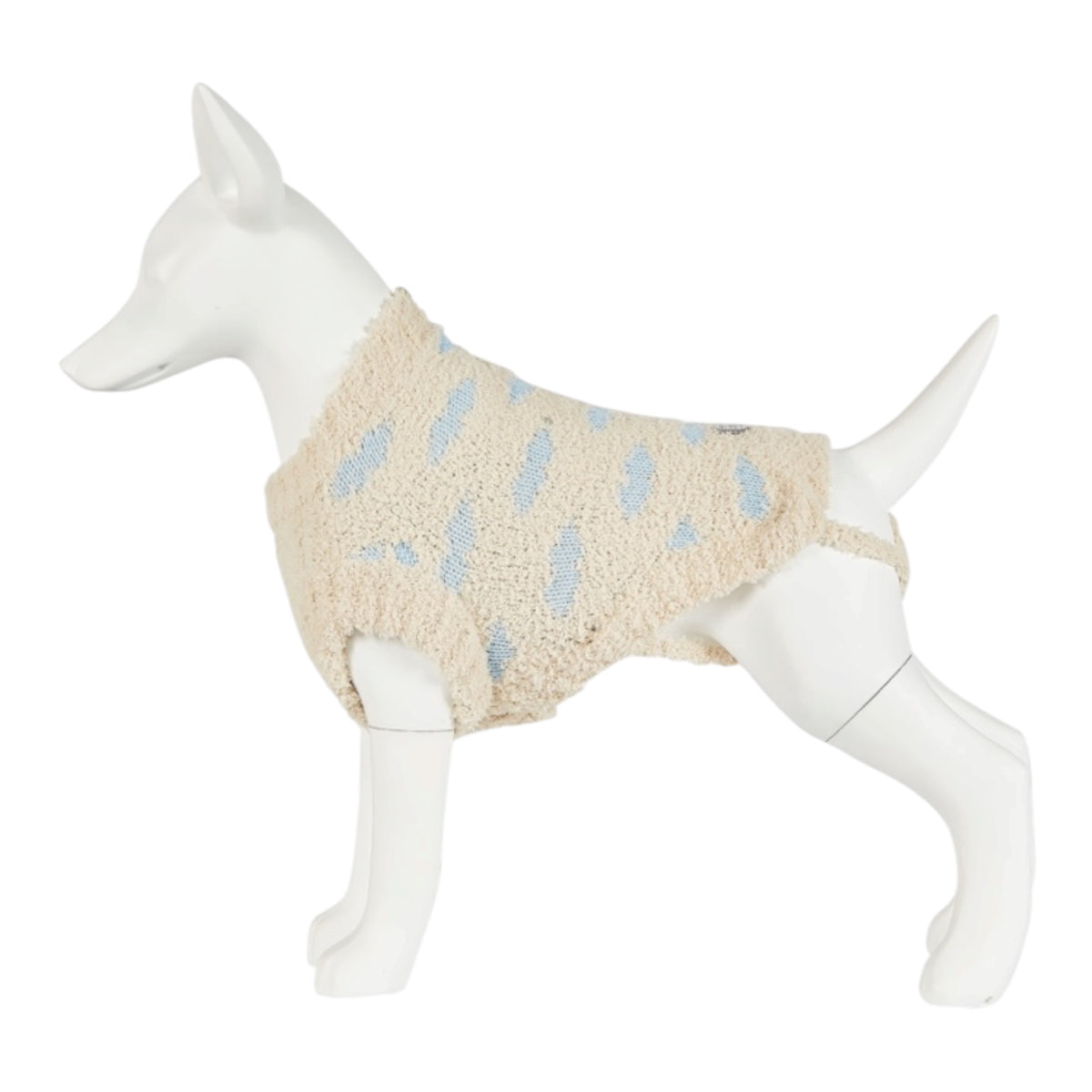 Jersey de punto afelpado para perro Cloudy beige, tercera vista