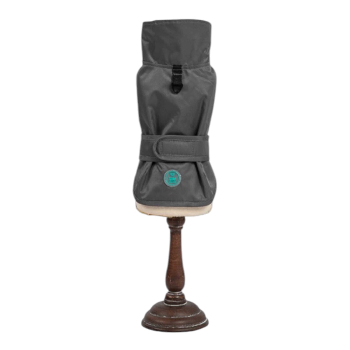Abrigo impermeable acolchado Freedog Paw Shield gris para perro con forro polar