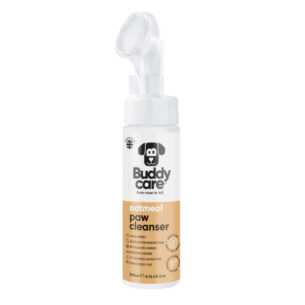 Buddy Care limpiador de patas de avena para perros