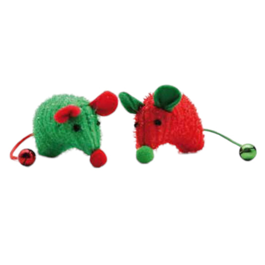 Ratitas Xmas para gatos — ratones navideños de 6 cm