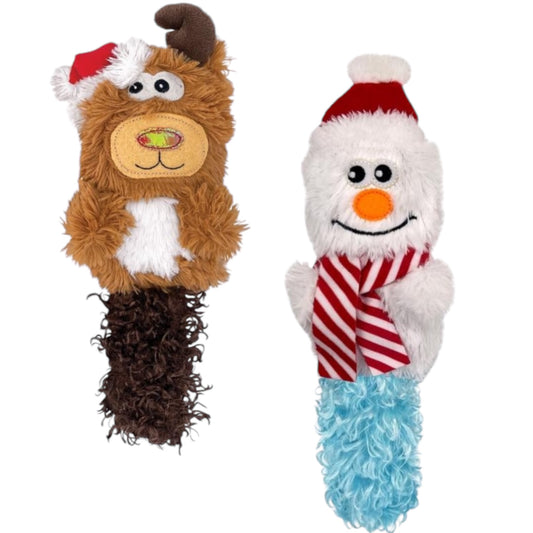 KONG Holiday Kickeroo Xmas para gatos — 25 cm con catnip, reno o muñeco de nieve