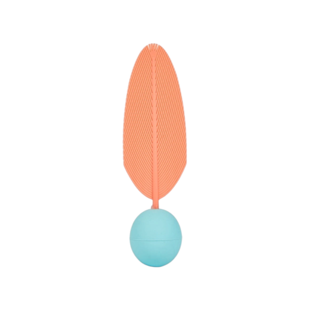 Pelota de silicona con pluma Bounce Feather, juguete interactivo para gatos