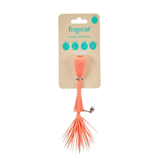 Meadow Feather para gatos, vista completa del dardo de 18 cm