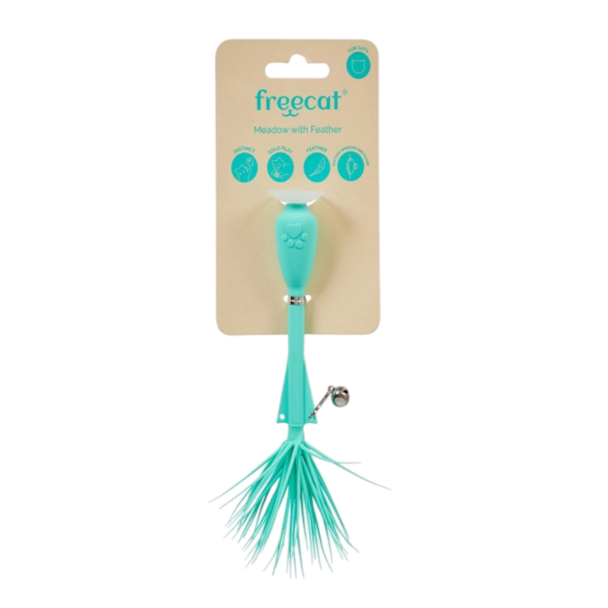 Meadow Feather para gatos, dardo con cascabel incorporado