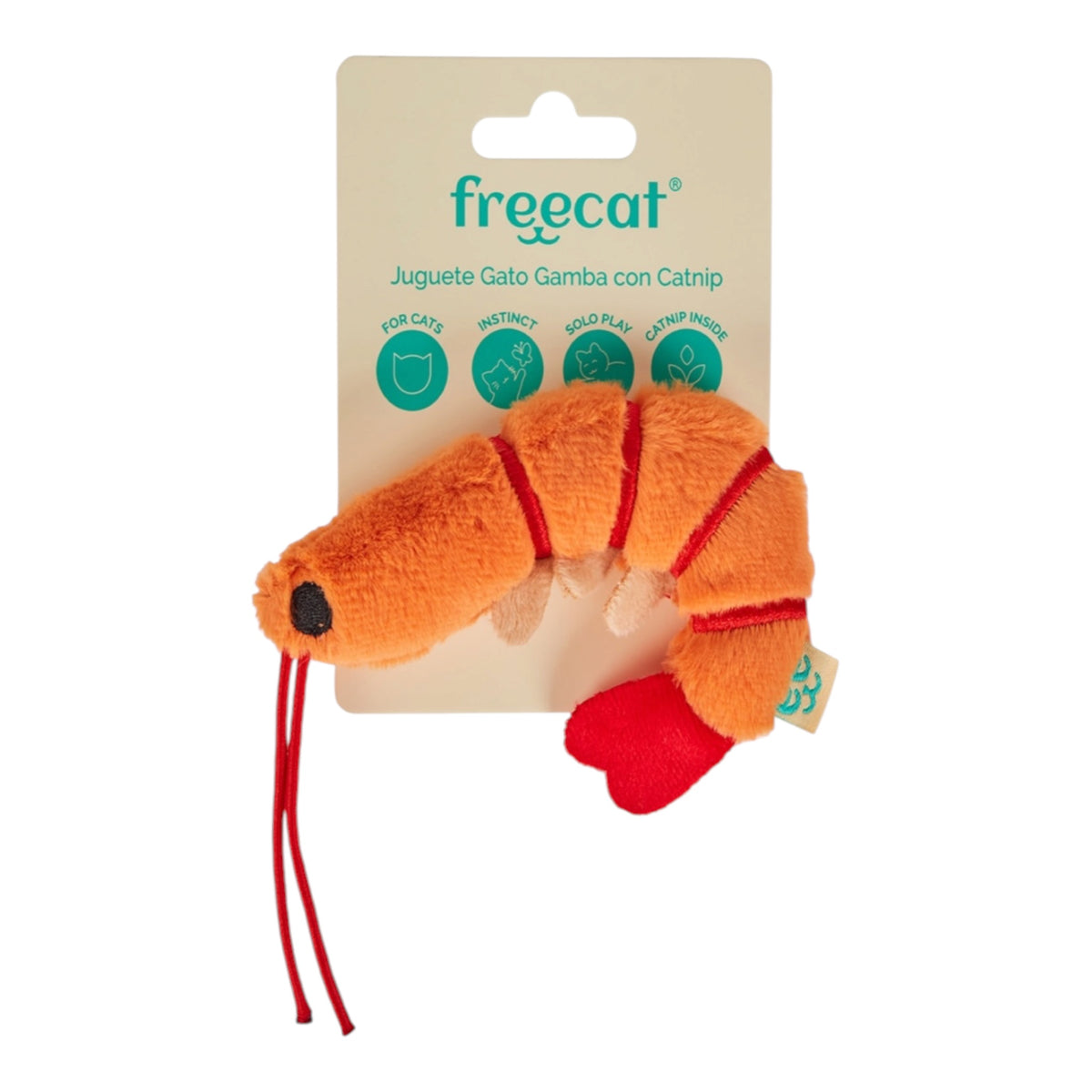 Gamba con catnip para gatos, vista completa del peluche