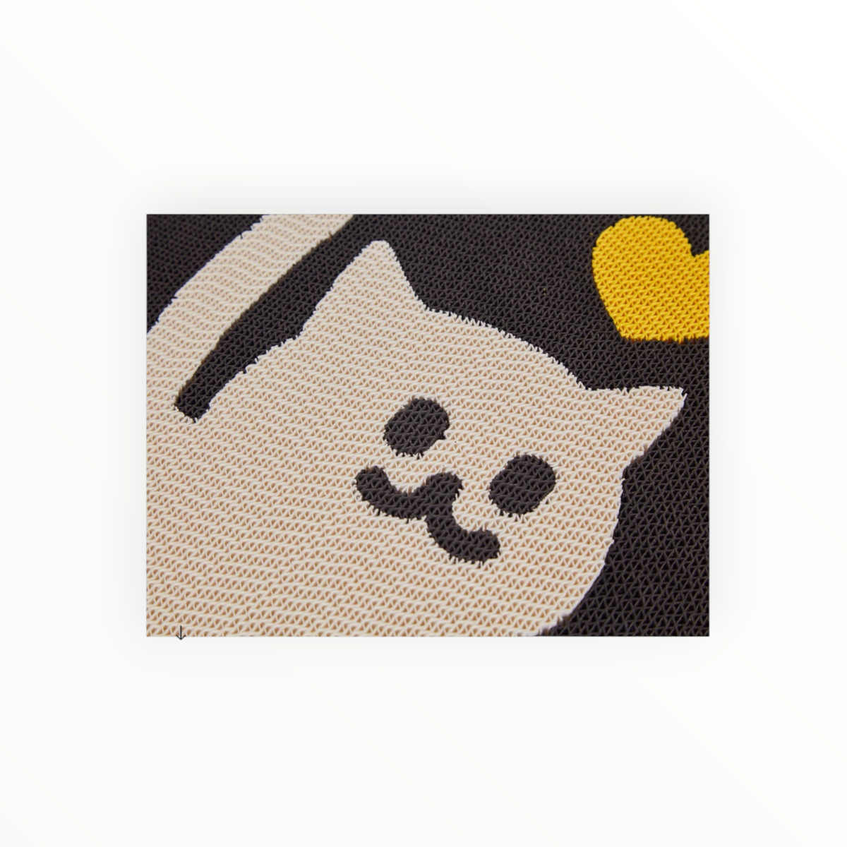 Rascador Art Scratch Cat para gatos, diseño de gato negro sobre fondo blanco