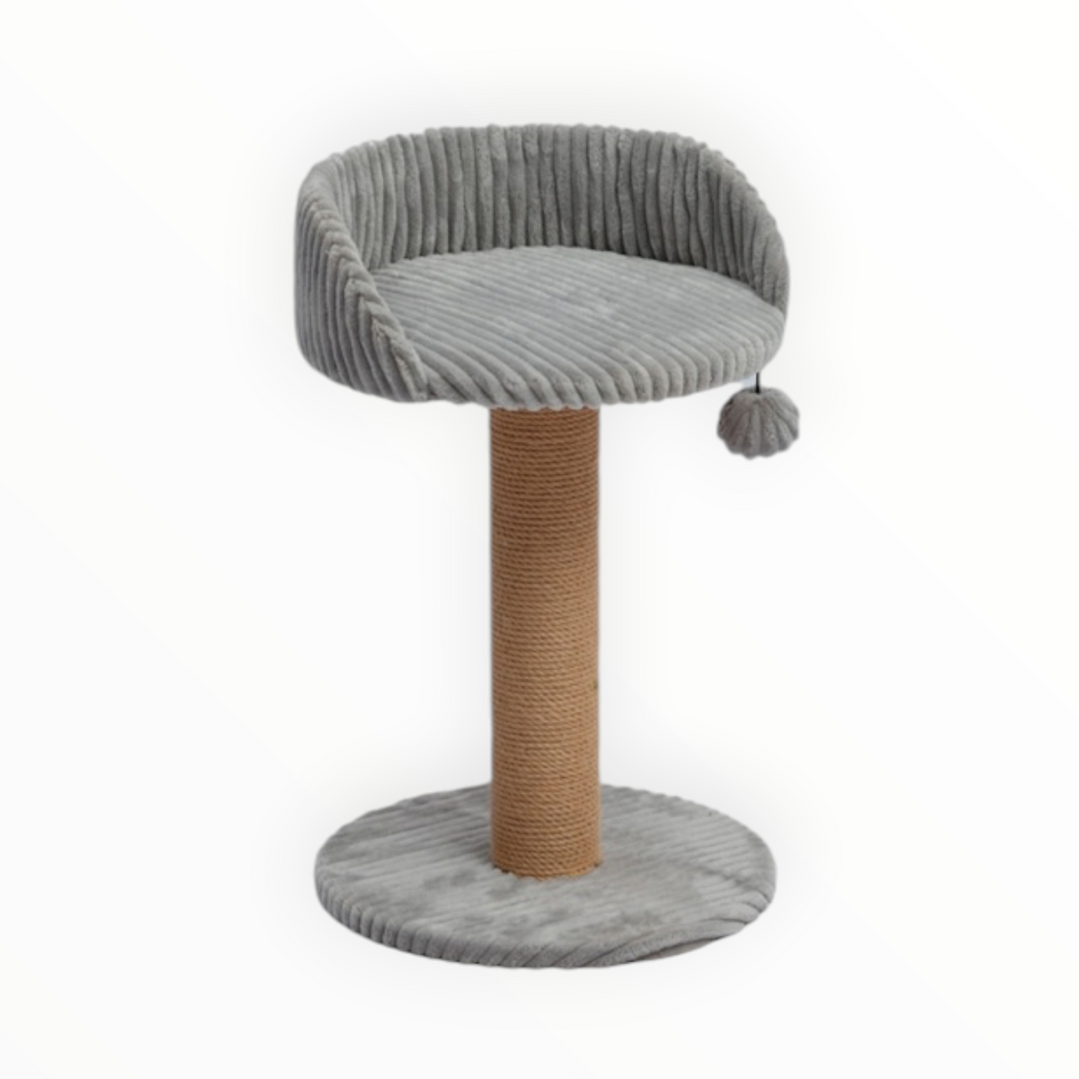 Rascador Silla & Scratch para gatos, detalle del poste revestido en cuerda natural