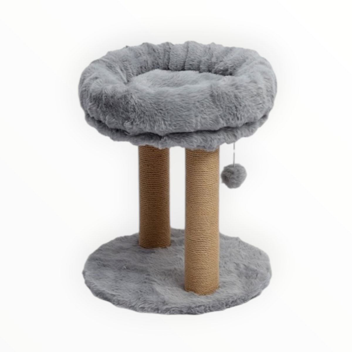 Rascador Spire para gatos, cuna acolchada y juguete colgante
