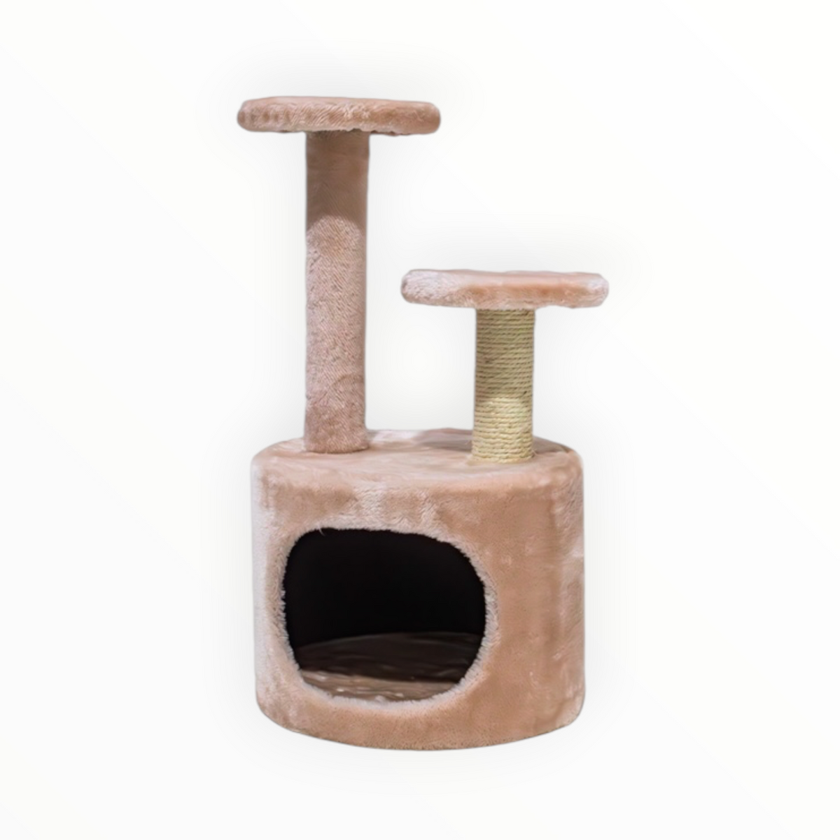 Rascador CozyClimb para gatos, cueva con dos plataformas de 54 cm