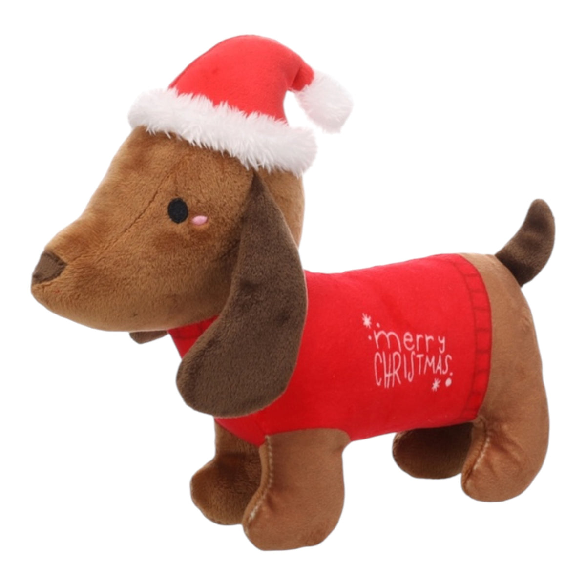 Tikko el teckel navideño, peluche con chirriador para perros