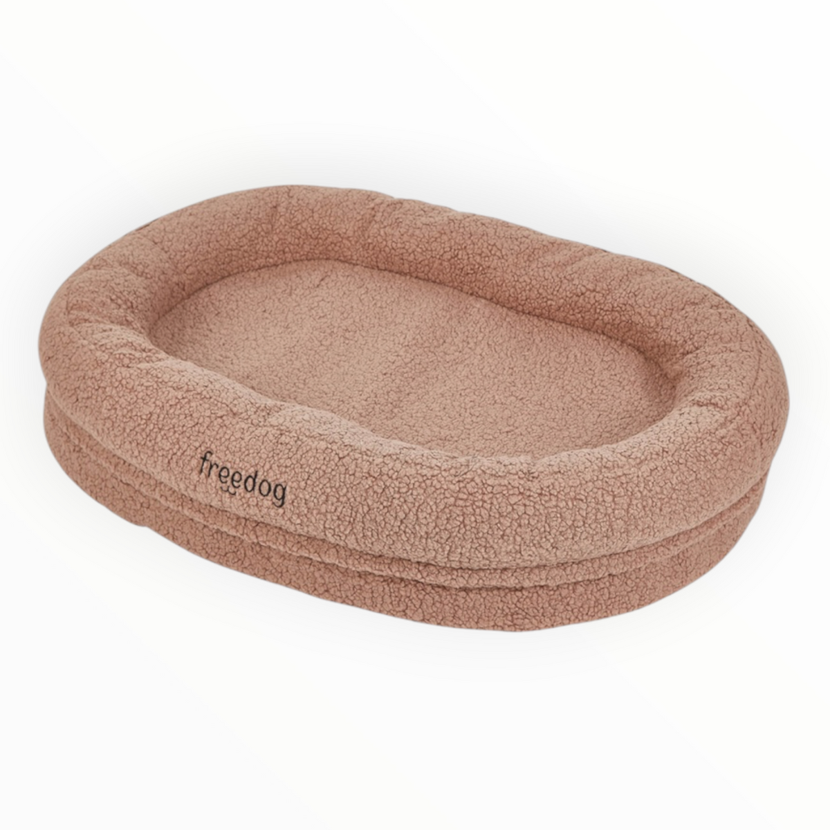 Cama oval waterproof de borreguito para perros y gatos