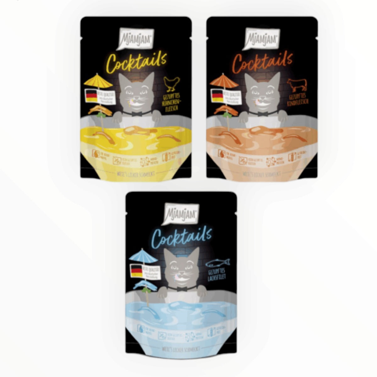 MjAMjAM Cocktails sopa de carne en caldo para gatos, sobre de 40 g