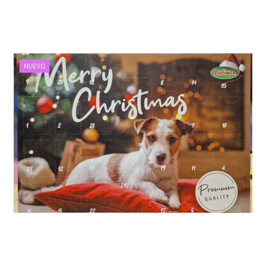 Calendario de Adviento Gourmet de Bubimex para perros, con 24 ventanas de snacks