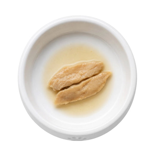 Detalle de los filetes de pechuga de pollo al vapor Zen Heritage, con un 99,5 % de pollo
