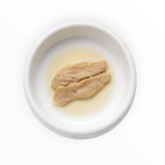 Detalle del filete de pechuga de pato al vapor Zen Heritage, proteína alternativa al pollo