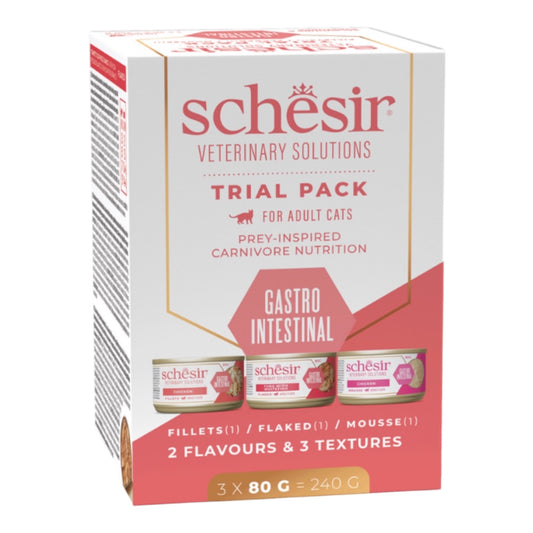 Schesir Cat Vet Gastrointestinal Trial Pack 3x80gr