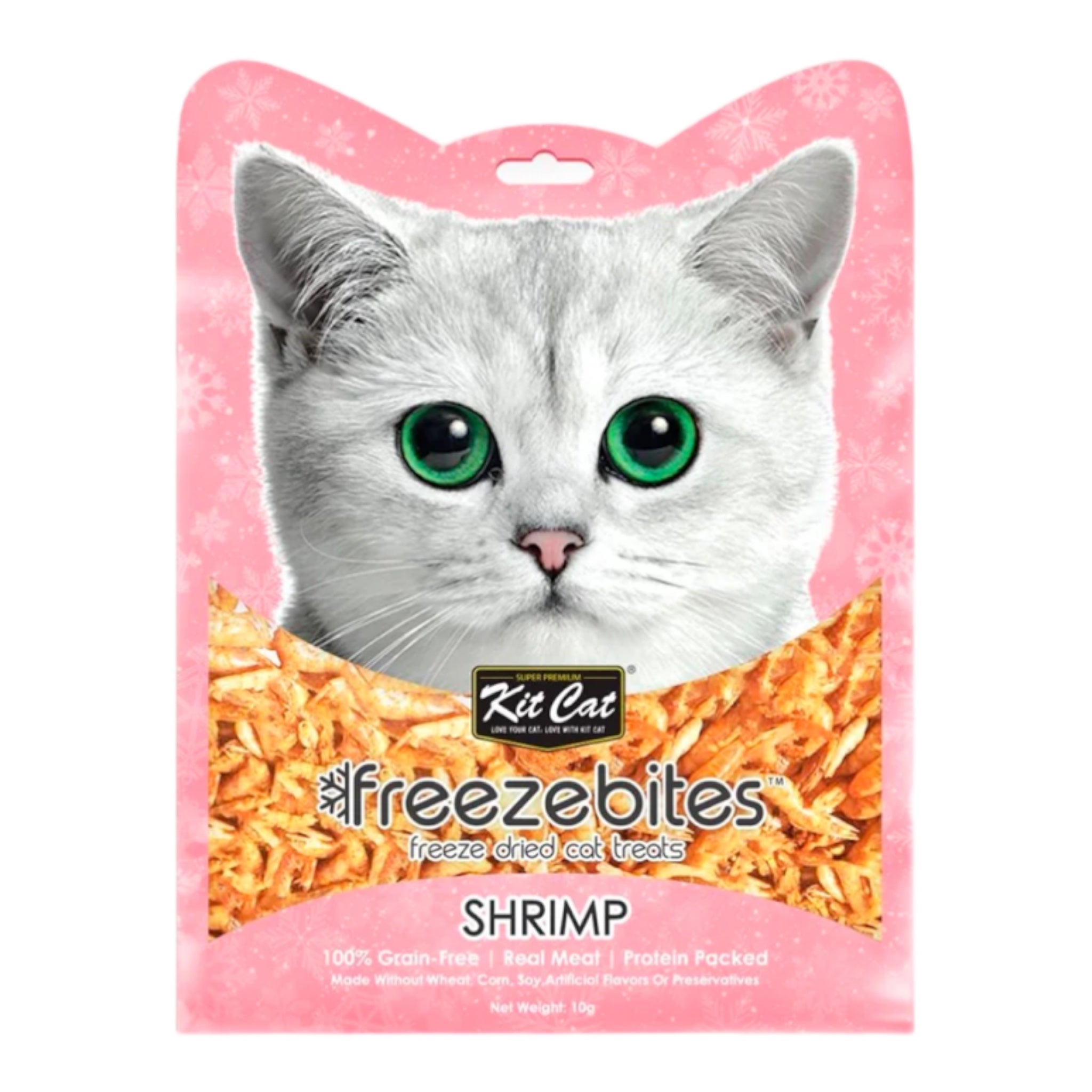 Kit Cat snacks liofilizados camarones