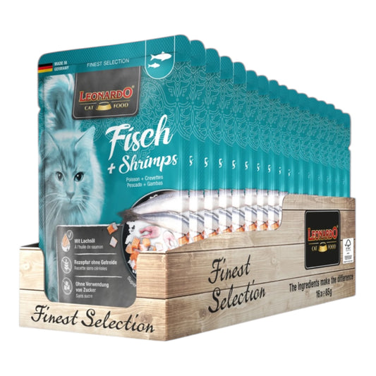 Leonardo Finest Selección Salmón y Gambas 85g