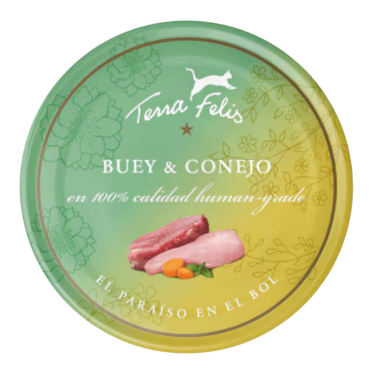 Terra Felis buey y conejo 80gr