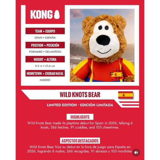 KONG Wild Knots Bear — Peluche Resistente con Cuerda Interior para Perros