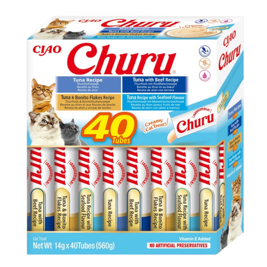 Churu Box 40 Tubos Variedades para Gatos