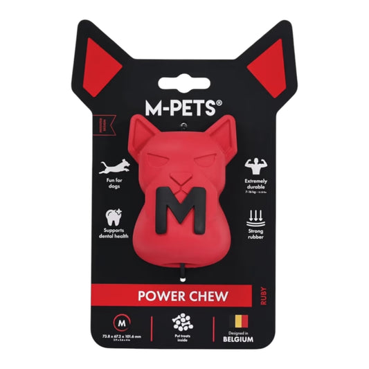 M-Pets Power Chew — Juguete de Caucho Ultra Resistente para Perros