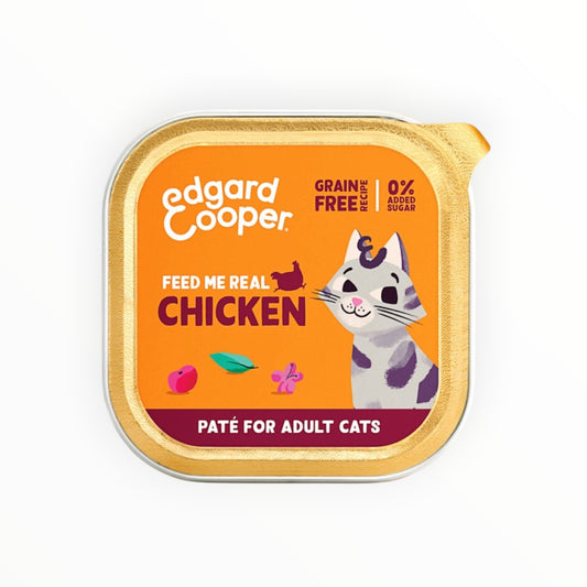 Edgard & Cooper Tarrina Paté de Pollo para Gatos Adultos — Sin Cereales