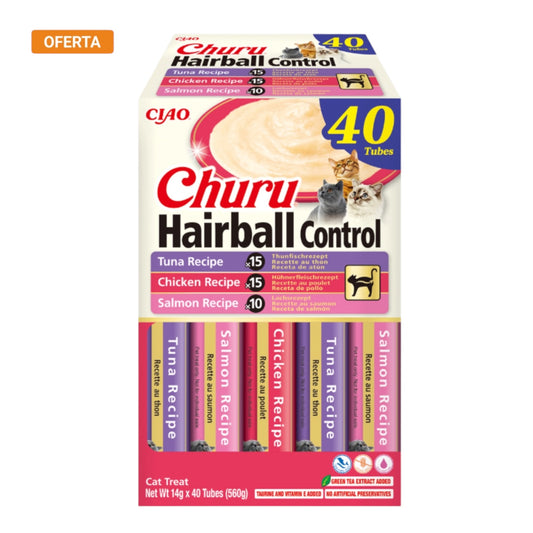 Churu Crema Hairball Control Pollo para Gatos
