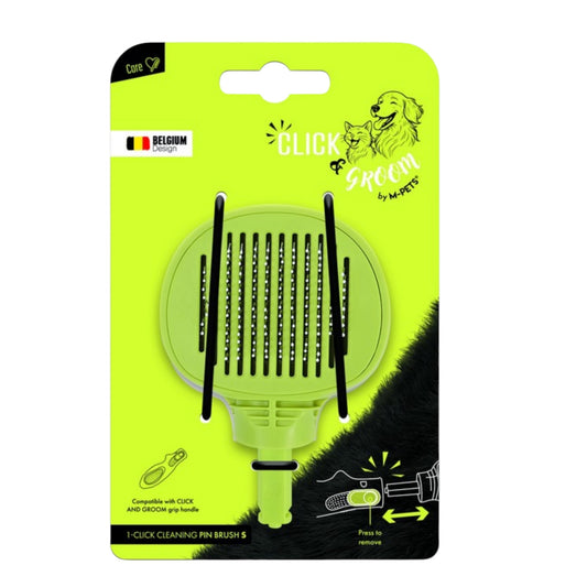 Cepillo de Púas Autolimpiable S Click & Groom M-Pets – Recambio 1-Click para Mango Intercambiable