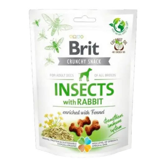 Brit Crunchy snacks insecto y conejo
